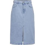 Object - Ellen Denim Rok - Blauw - Katoen - Hoge Taille