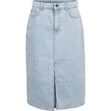 Object - Ellen Denim Rok - Blauw - Katoen - Hoge Taille