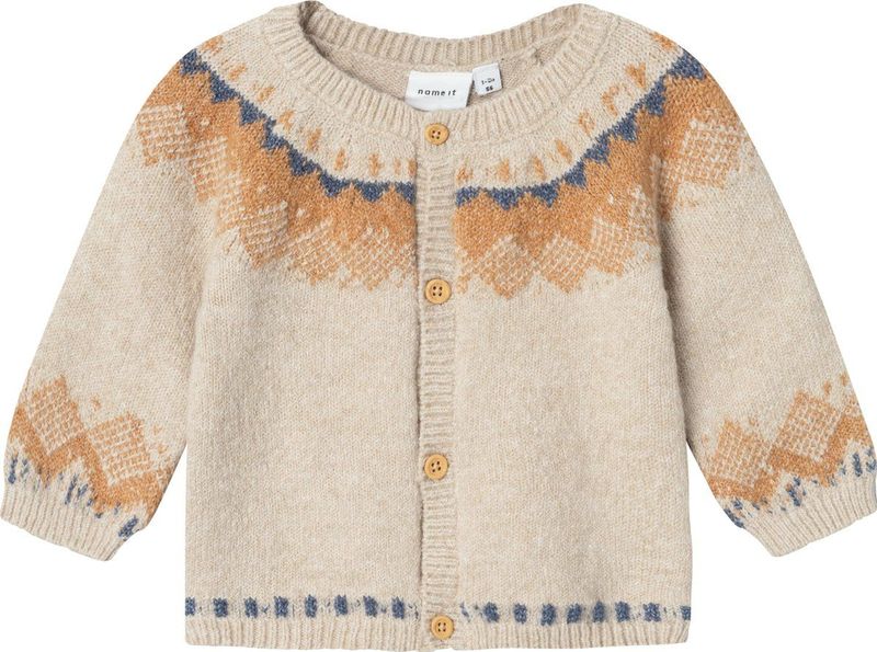 Name It Cardigan - Gebreid - NbmOnor - Peyote Melange - Name It - 50 - Cardigan