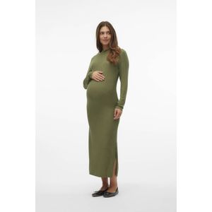 Jerseyjurken - Effen - Jersey - Opstaande Kraag - 7/8 Lengte