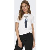 Only T-shirt Onlemma Life Reg S s Lady Top Box J 15329752 Bright White iconic Dames