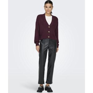 Vest - Gebreid - V-Hals - Lange Mouwen - Knoopsluiting - Regular Fit