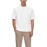 Selected Homme T-shirt Heren Wit Losse Pasvorm Katoen