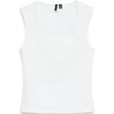 Basic Top - Vierkante Hals - Mouwloos - Slim Fit - Print