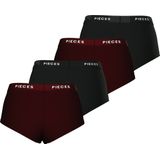 Pieces - Hipster PCLOGO - 4 Pack - Winetasting - Nauwsluitend - Elastische Band