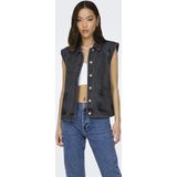 Only Onlkennedy Sl Dnm Waistcoat Bj Noos Dames Denim Top Washed Black