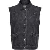 Only Onlkennedy Sl Dnm Waistcoat Bj Noos Dames Denim Top Washed Black