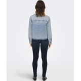 ONLY - Onlcassie Ls Ovs Dnm - T-shirt - Lichtblauw - Katoen - 1 stuk