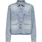 ONLY - Onlcassie Ls Ovs Dnm - T-shirt - Lichtblauw - Katoen - 1 stuk