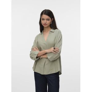Basics - Top - Wit - 55% Linnen 45% Ecovero Viscose