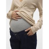 Maternity - Dad Fit - Zwangerschapsjeans - Licht Verwassen Dark Denim - Elastische Taille
