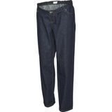 Maternity - Dad Fit - Zwangerschapsjeans - Licht Verwassen Dark Denim - Elastische Taille