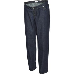 Maternity - Dad Fit - Zwangerschapsjeans - Licht Verwassen Dark Denim - Elastische Taille