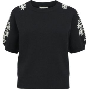 OBJECT - OBJRashia - Gebreide Trui - Zwart/Wit