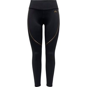 Onpjam Tomo - Sport - Legging - Zakken - Gouden Streep - Zwart - Reflecterend - Dames