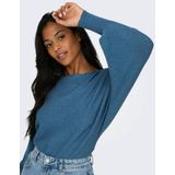 Only Trui Onladaline Short Pullo Knt Noos 15226298 Coronet Blue/w Melange Dames