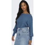 Only Trui Onladaline Short Pullo Knt Noos 15226298 Coronet Blue/w Melange Dames