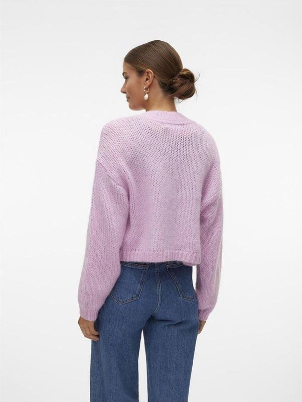 Vero Moda - Butter - Gebreid Vest - Zwart - 50% Gerecycled Polyester, 21% Acryl, 19% Wol, 10% Alpaca