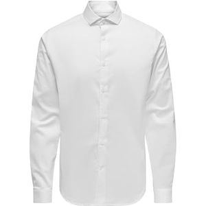 Overhemd - Effen - Katoen - Lange Mouw - Slim Fit