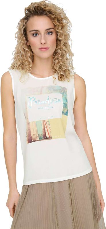 Only - Flora - Mouwloos T-shirt - Wit - Regular Fit