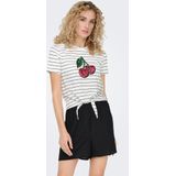 ONLY Kurzarmshirt ONLKITA LIFE S/S FRUIT KNOT TOP BOX JRS