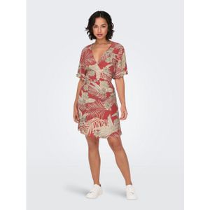 Only - ONLPALINA LIFE 2/4 WRAP DRESS - Gedessineerde Jurk - Baked Apple - Zomerjurk