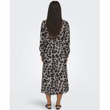 Jacqueline De Yong - Midi-Jurk - Grijs - 88% Viscose 12% Nylon