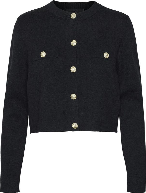 Vero Moda - Vmsaba Short Ls Gold Button Card. Ga - Dames - Cardigans