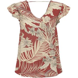Only - ONLPALINA LIFE SS V-Neck Top - Kleur Baked Apple - Materiaal 100% Viscose