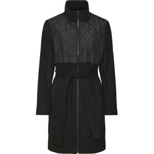 Jas - Hoge Hals - 2-in-1 Bovenkledingstijl - Knielengte - Gerecyclede Polyester Voering