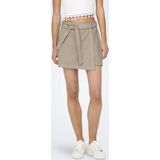 Only - Casual Rok - Taupe - 100% Katoen - High Waist