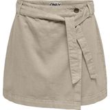 Only - Casual Rok - Taupe - 100% Katoen - High Waist