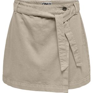 Only - Casual Rok - Taupe - 100% Katoen - High Waist