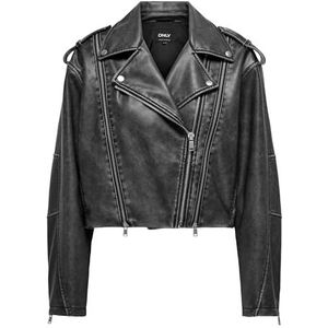 ONLCASEY - Tussenjas - Imitatieleder - Bikerjack - Effen - Licht Gevoerd