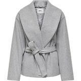 Only Jas Onlaugusta Life Short Coat Otw Noos 15314352 Light Grey Melange Dames