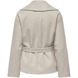 Only Jas Onlaugusta Life Short Coat Otw Noos 15314352 Light Grey Melange Dames