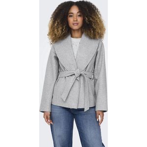 Only Jas Onlaugusta Life Short Coat Otw Noos 15314352 Light Grey Melange Dames