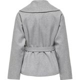 Only Jas Onlaugusta Life Short Coat Otw Noos 15314352 Light Grey Melange Dames