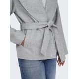Only Jas Onlaugusta Life Short Coat Otw Noos 15314352 Light Grey Melange Dames