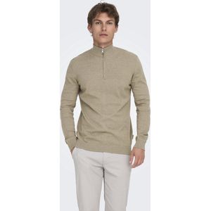 Only&sons - Onsloui Reg 12 Mel Half Zip Knit Noos - Heren - Gebreide Truien