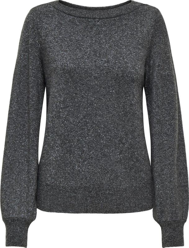 Trui - Mélange - Knitwear - Lange Mouw - Opstaande Kraag - Normale Pasvorm