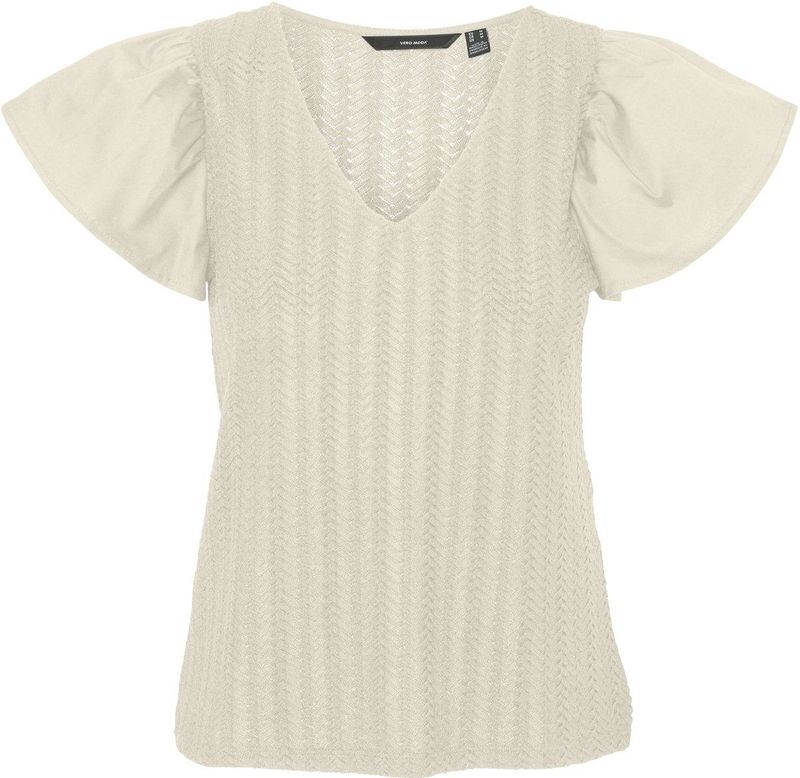 VERO MODA - Blouse 'Naja' - Crème - Blouseshirt - Slanke Pasvorm