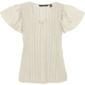 VERO MODA - Blouse 'Naja' - Crème - Blouseshirt - Gerecycled Materiaal