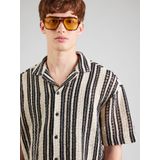 Only & Sons - Onsdani Crochet SS - T-shirt - Cloud Dancer - Normale Pasvorm, Knoopsluiting, Stationkraag, Korte Mouwen