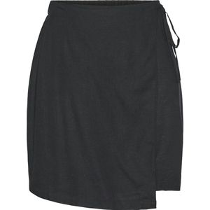 Minirok - Groen - Linnenmix - Zijsplitten