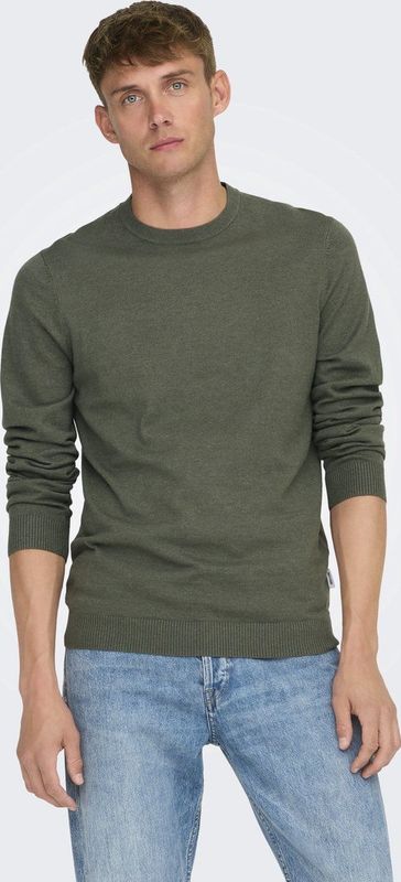 Only&sons - Onsloui Reg 12 Mel Crew Knit Noos - Heren - Gebreide Truien