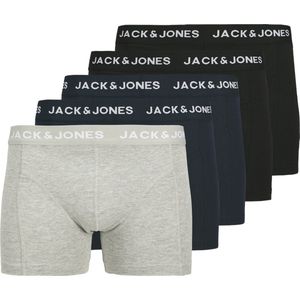 Jack & Jones - Boxershorts - Navy Blazer / Black - 5-pack - 95% Katoen, 5% Elastaan