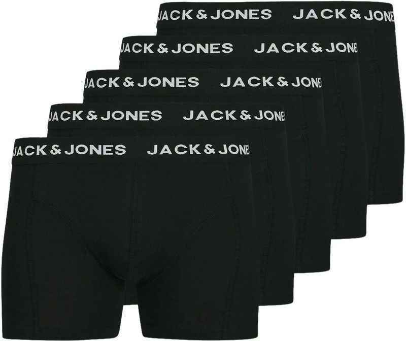 Jack & Jones - Boxershorts - 5-pack - Zwart - 95% Katoen, 5% Elastaan