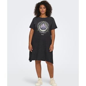 ONLY CARMAKOMA - Jerseyjurk - O-hals - Korte Mouwen - Knielengte - Regular Fit