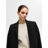 Gebreide Trui - Ronde Hals - Lange Mouwen - Geribbelde Tailleband